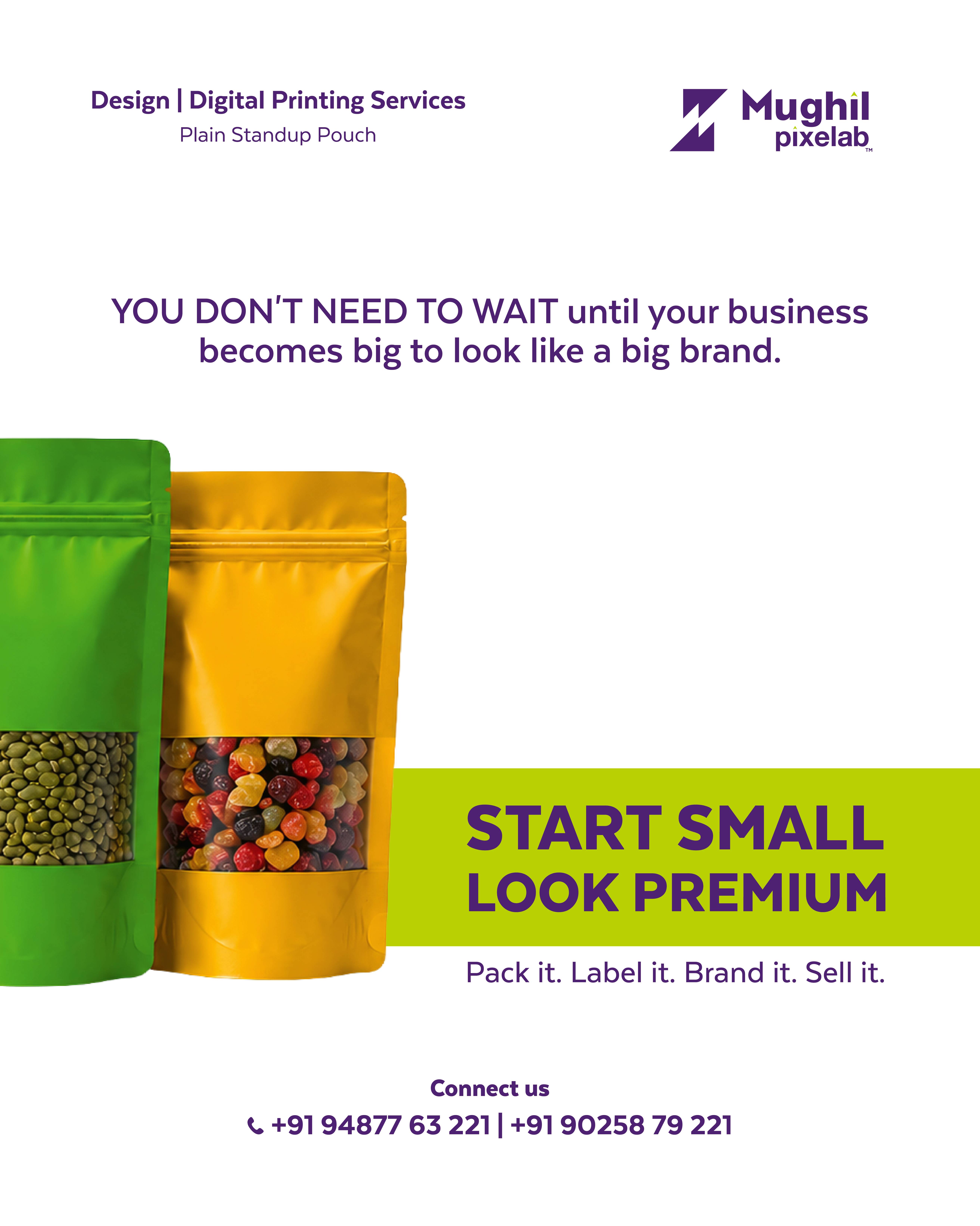 Plain Standup Pouches & Ready-Made Standup pouch manufacturer in Sivakasi | Mughil Pixelab Image 3